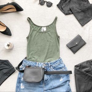 Basic Olive Green Tank Top